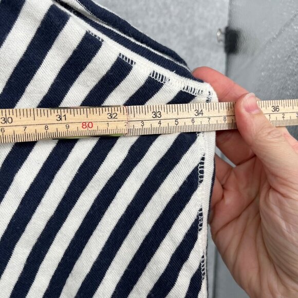 We the Free People Striped Angel Shirt Size M Navy Combo Distressed Oversized - Picture 11 of 12